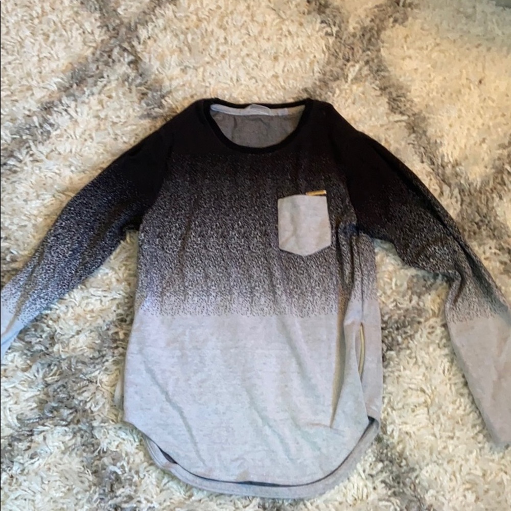 Girls Black and White Long Sleeve T-Shirt